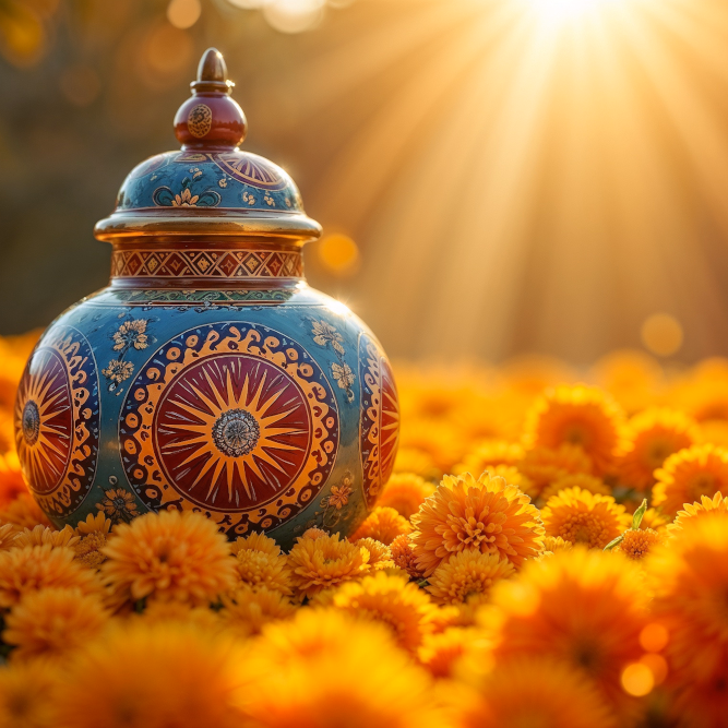 Celebration of life event with personalised decorations